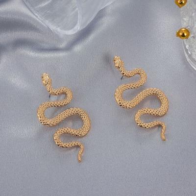 1 Paar übertriebene Ohrstecker in Schlangenform, lebendiges Aussehen, Punk-Ohrringe, Modeschmuck-Zubehör