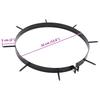 Lawn Aerator Clamp with Spikes 5 pcs Black Ø 320 mm Iron