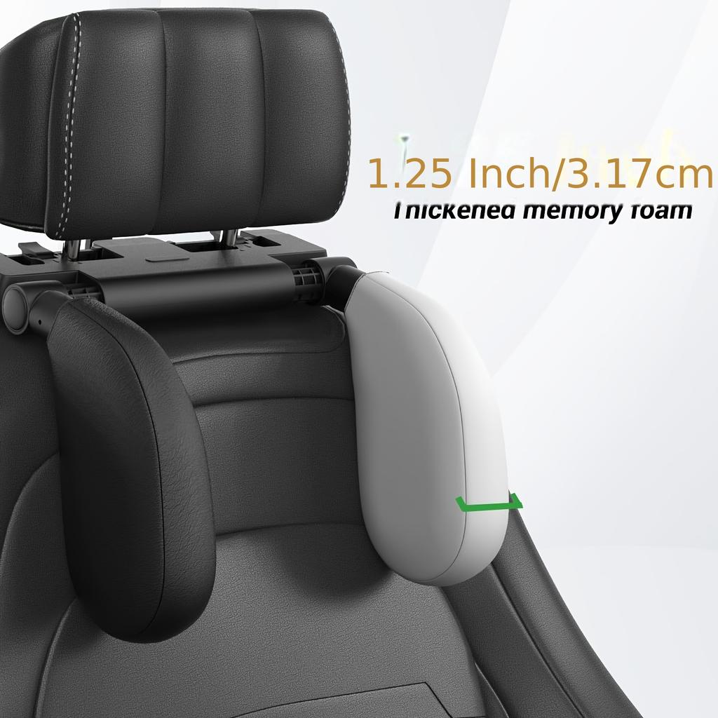Cuscino Regolabile per Poggiatesta dell'Auto per Dormire di Lato - Ausilio per Dormire nei Viaggi a Lunga Distanza con Gancio Portaoggetti e Scatola per Aromaterapia