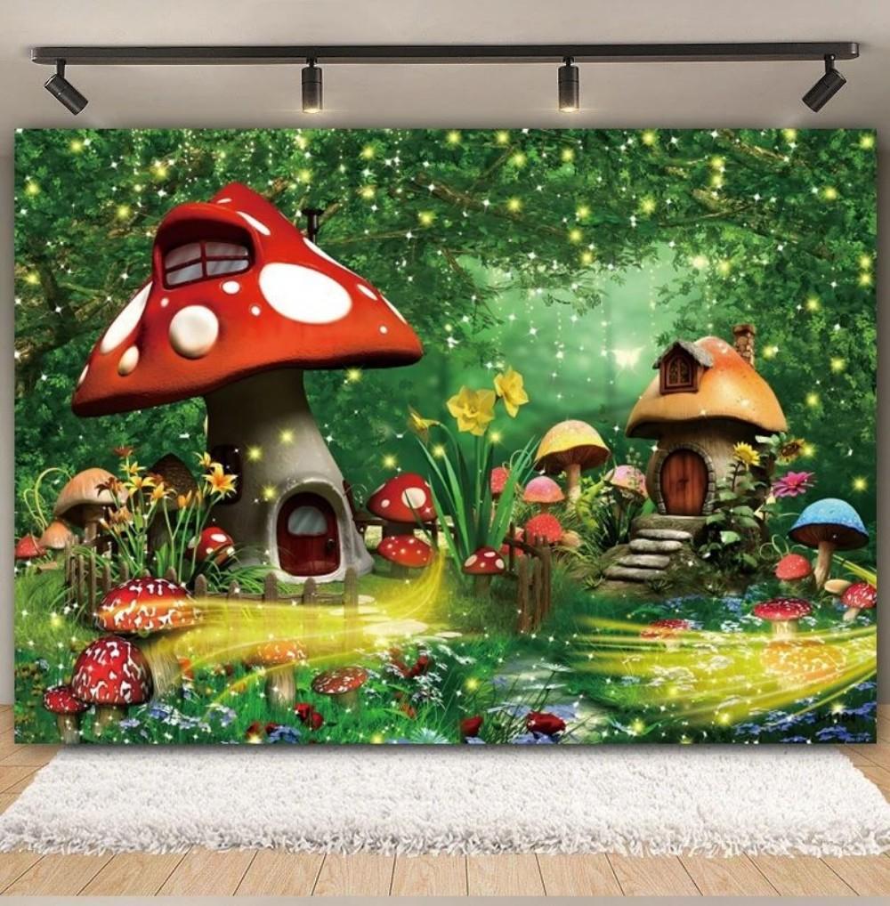 VIKAMA Cartoon Forest Park Theme Party Tapestry for Home Daily Use Banner Decorative for Childrens Room In the House