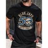 Men's Anniversary Baseball Logo TShirt 19772027 Loose Vintage Design Suitable Sports Fans Loose Fit Crew Neck T Shirt