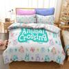 Animal Crossing Cartoon Spiel Bettwäsche Kollektion 3D Bettbezug Einzelbett Doppelbett Queen King Größe Mit Bettwäsche Und Bezügen Kissenbezug Kollektionen Für Kinder