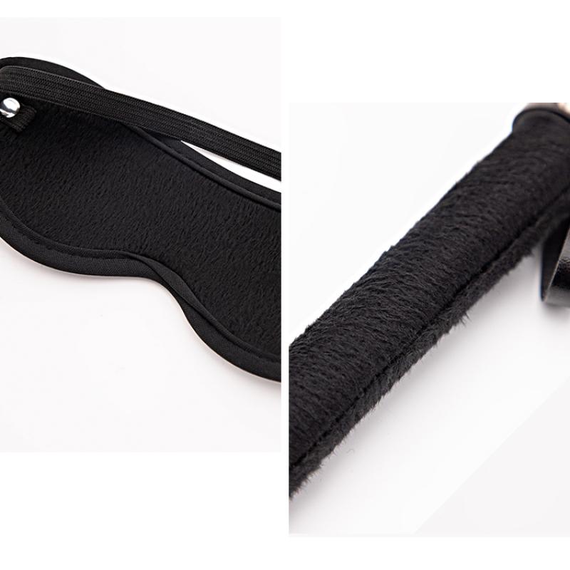 BLACKWOLF 4Pcs Bed Bondage Set BDSM Kits Eye Mask Whip Paddle Anal Plug Bead Sex Adult Games Erotic Sex Toys For Women Couples