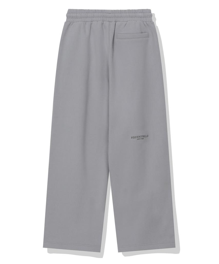 BEENTRILL Essential Hashtag Logo Brushed Sweatpants (Light Grey)