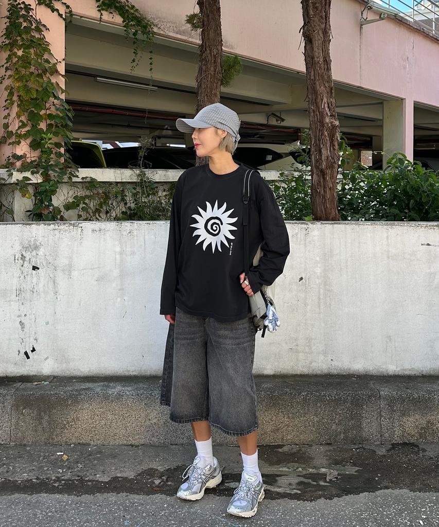 QUTON Itsun Pigment Long Sleeve T-Shirt 3 Colors