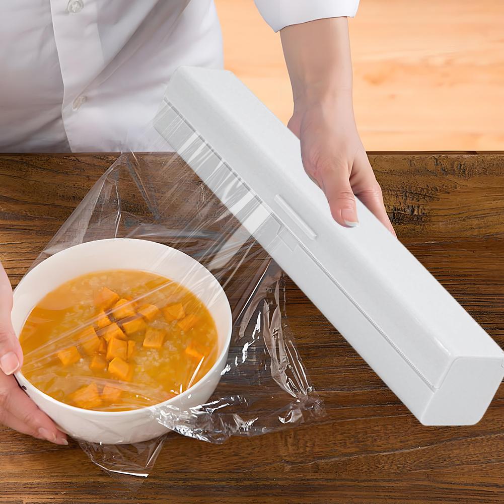 Lebensmittel Plastik Frischhaltefolie Spender Folienhalter Schneider Plastik Frischhaltefolie Schneider Küchenaufbewahrung Zubehör Utensilien