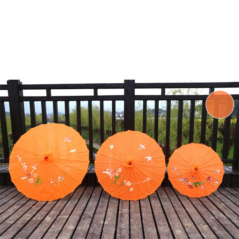 Vintage Oil Paper Umbrella Chinese Traditional Paper Parasol Folding Dance Umbrellas  Wedding