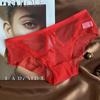 DKGEA 3Pcs Panties Sexy Low-Rise Briefs Lace Women Underwear Black White Red Transparent Underpants