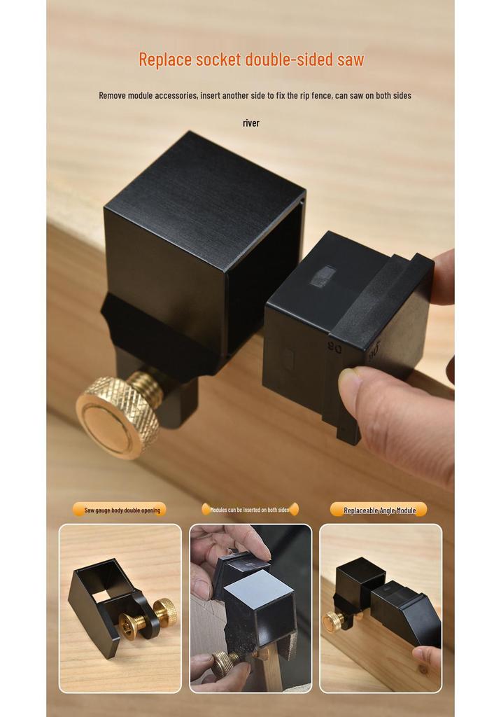 Magnetic Woodworking Dovetail Joint Guide Set: 90° Right Angle Saw & Marking Gauge for DIY Tenon Projects