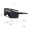 New Outdoor Fashion Riding Windproof Glasses With Large Frame Integrated Uv Protection Sports Sunglasses 54