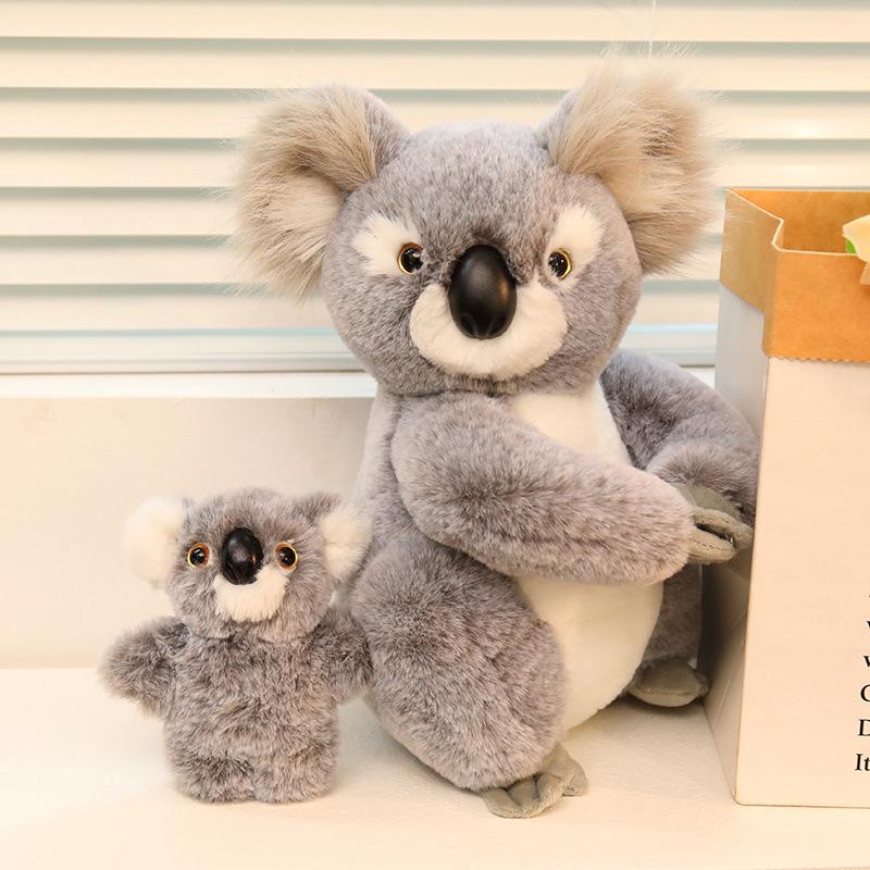 Mother and Child Koala Plush Toy with Little Panda - Children's Gift Ornament