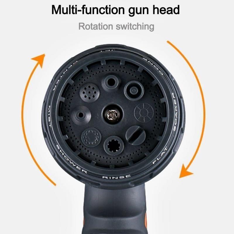 8 Function Water Gun High Pressure Water Gun Garden Plant Lawn Irrigation Water Car Washing Household Tools Portable High Pressure Water Gun