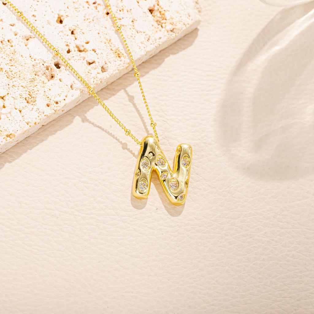 Women's Full Diamond Alphabet Pendant Necklace - DIY Clavicle Choker