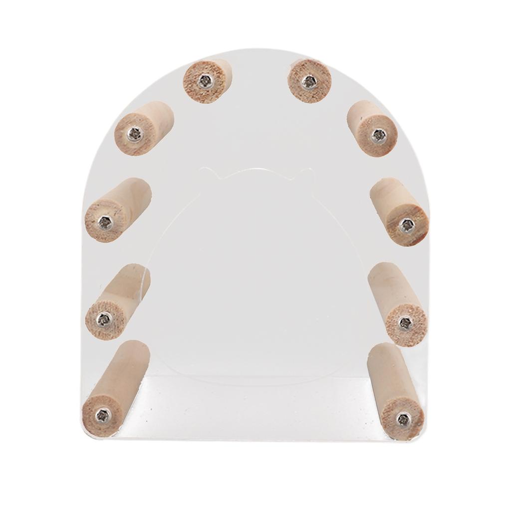 Hamster Wooden House Transparent Acrylic Hamster Hideout Sleeping Hut for Golden BearS