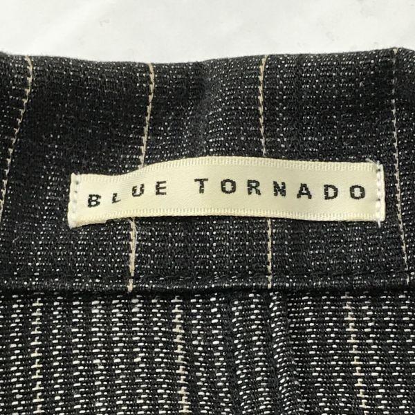 BLUE TORNADO Cotton Jacket Coverall/Men’s M/Stripe Gray/Blouson/Outerwear/Coat Made In Japan(USED)