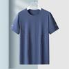 Men's Loose Fit Ice Silk T-Shirt with Round Neck and Short Sleeves - Casual and Sporty Daily Wear