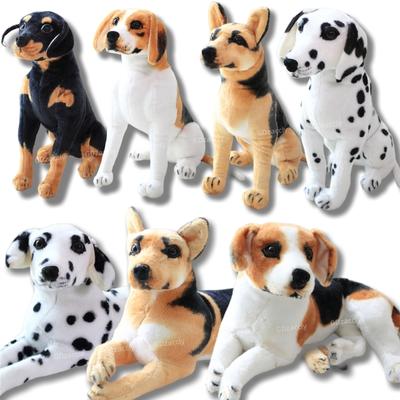 Plush Dog Toy Realistic Stuffed Animals Wolfhound Plush Toys Gift for Children Home Decor Pet Store Promotion Mascot