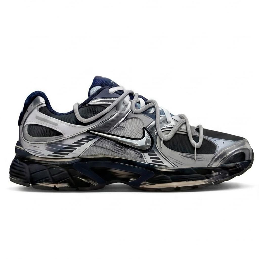 Nike V5 RNR Stoff Dämpfung Rutschfest Abriebfest Niedrig geschnitten Laufschuhe Herren Silber Schwarz IH3649-006(Team1727-)