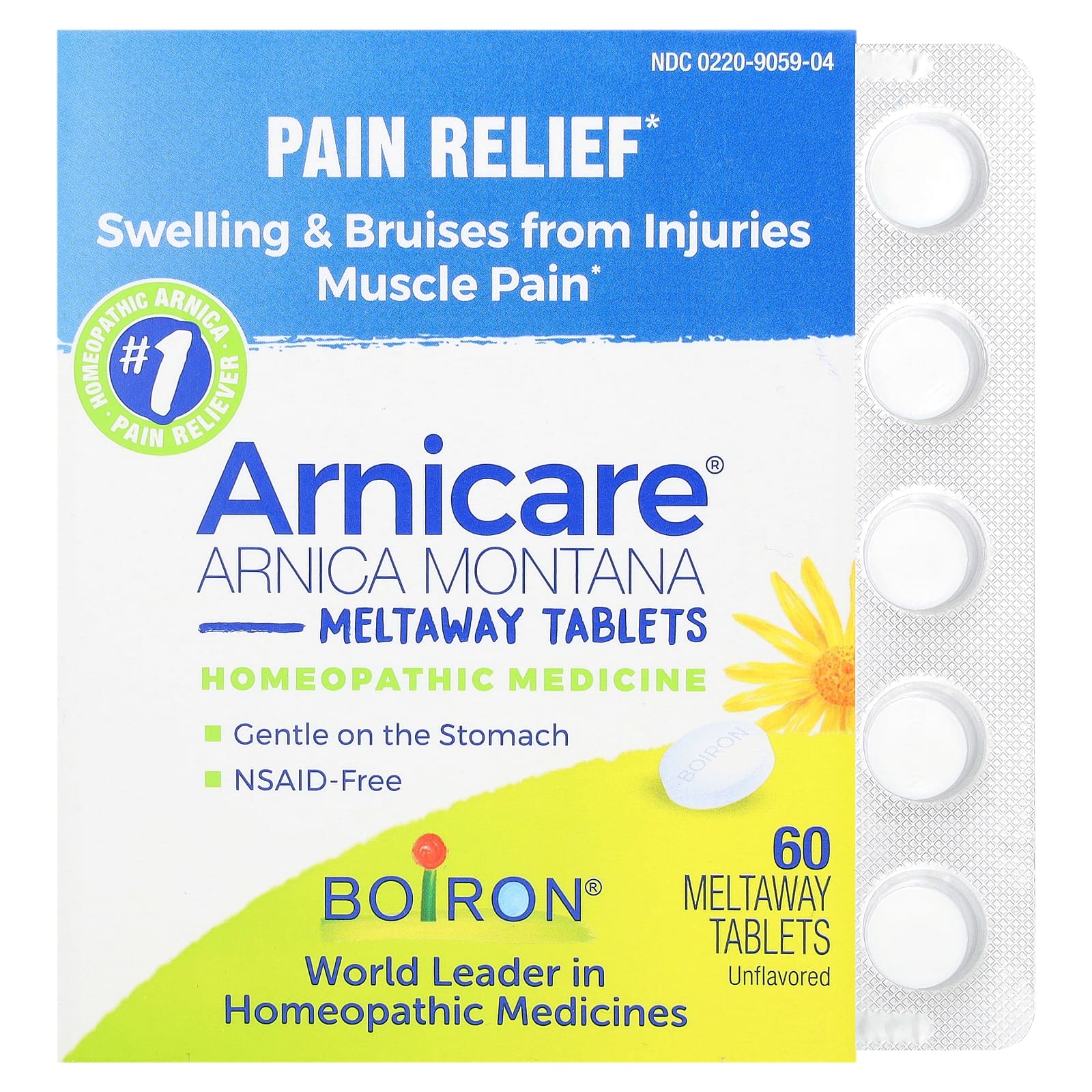 

Arnicare, Arnica Montana Meltaway Tablets, Unflavored, 60 Tablets