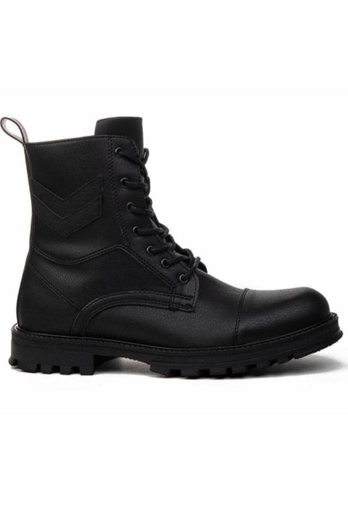 Men's Fashion Fleece Thick Heeled Booties Bootie Black Suede Winter Boots Waterproof Shoes