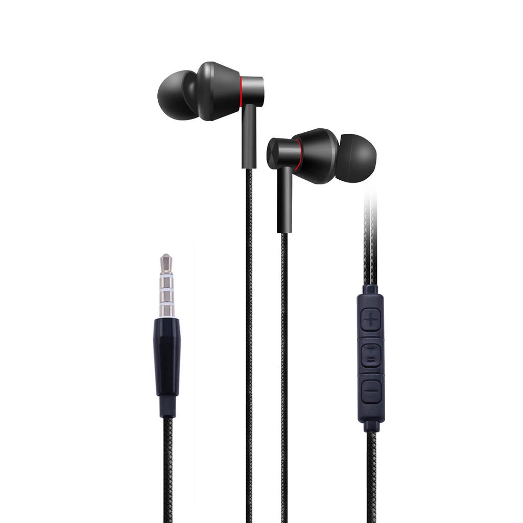Explosive Metal Earphones In-ear Wired Subwoofer Game Computer Mobile Phone Earphones Wire Control with Microphone