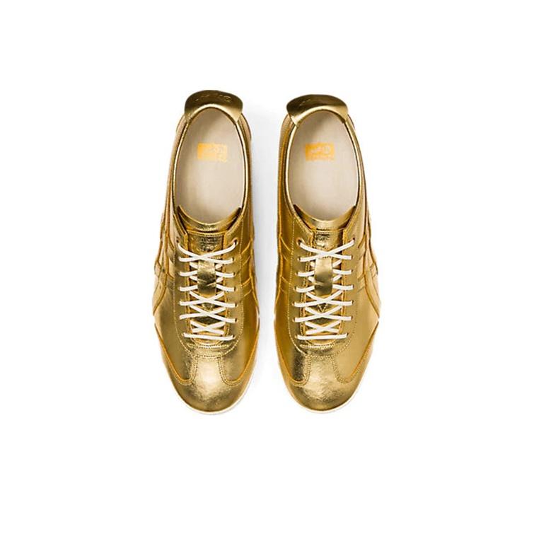 ONITSUKA TIGER Mexico 66 Sd Suede Retro Sports Slip Resistant Durable Lightweight Low Top Casual Shoes Unisex Casual Shoes Gold 1183A740-200