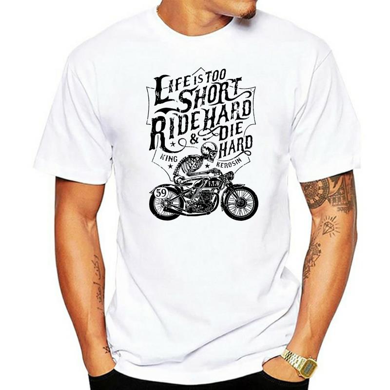 Мужская футболка King Kerosin Tee Жизнь слишком коротка Белая 3XL модный бренд мужские футболки юмор хип-хоп футболка повседневные футболки топы S