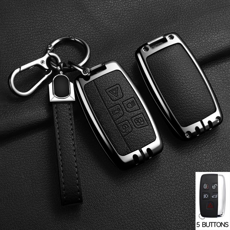Custodia Cover Portachiavi Auto in Lega di Zinco e Pelle per Jaguar Xf Xj Xe S-Type F-Type X-Type F-Pace I-Pace E-Pace Android Xfr Xkr Accessori