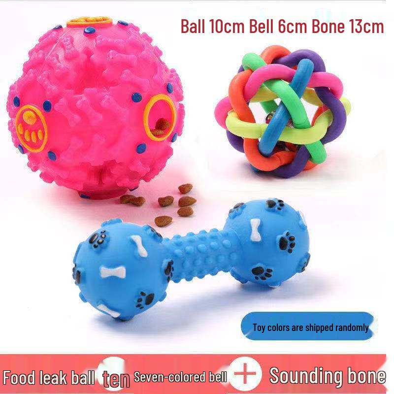 Durable Dog Flying Disc, Ball, Rope, and Carrot Teething Toy Set for Puppies.