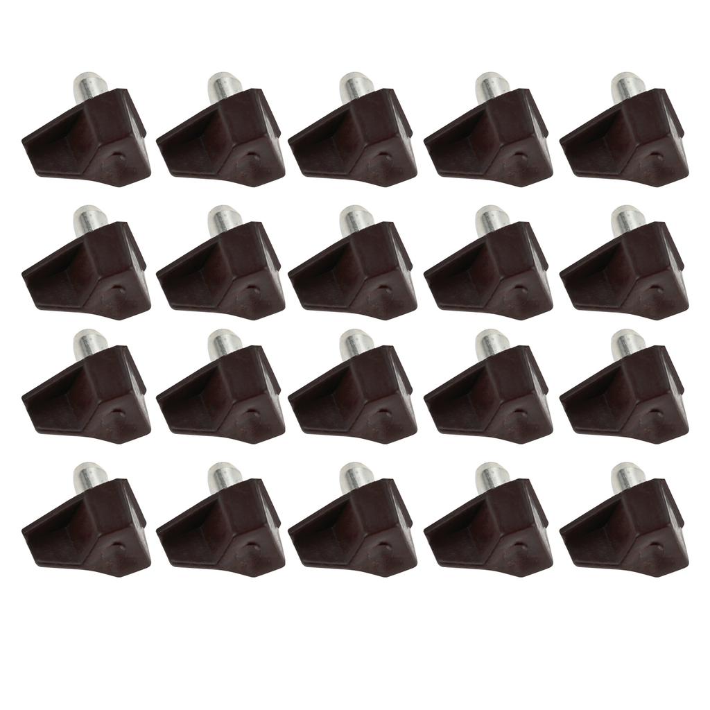 20Pcs 5mm Kitchen Cabinet Shelf Studs Pegs with Metal Pin Shelves Support Seperator Fixed Cupboard Wood Furniture Bracket Holder