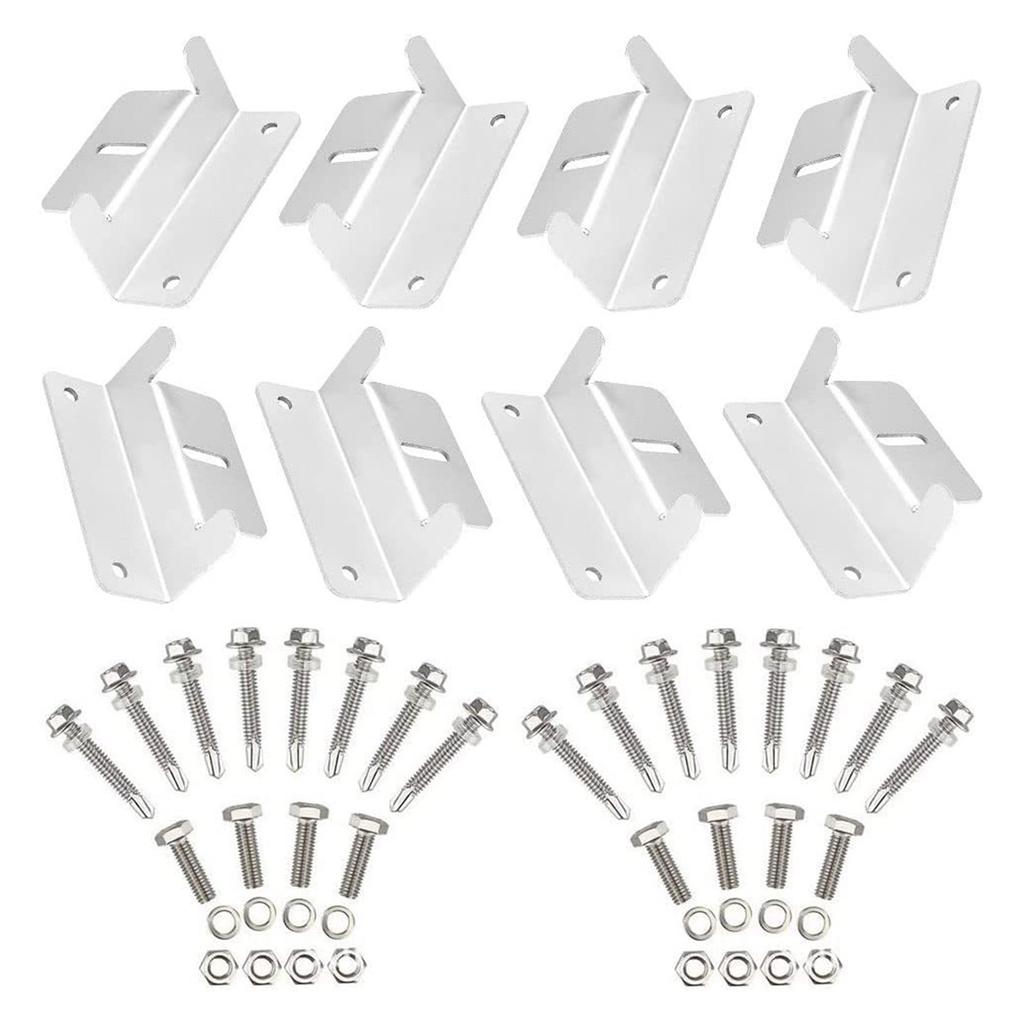 4pcs Practical Sturdy Aluminum Alloy Solars Panel Mounting Set Accessory for Campers and Boats Off Grids Applications