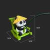 Unique Design Resin Material Fishing Panda Ornament Panda Theme Cute Resin Statue Bamboo Chair Panda Pond Ornament