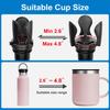 Car Cup Holder Expander, Cup Holder Extender Adapter With Expandable Arm And Adjustable Base, Compatible With Yeti Ramblers 14-64Oz, Hydro Flasks
