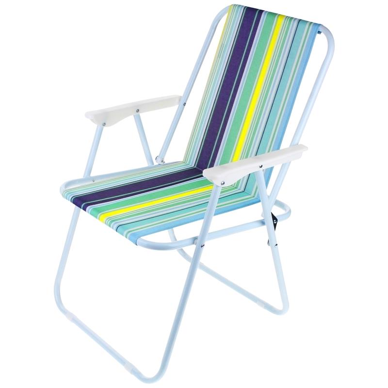 Faltbarer Campingstuhl mit Rückenlehne für Camping, Garten, Strand, Stabil