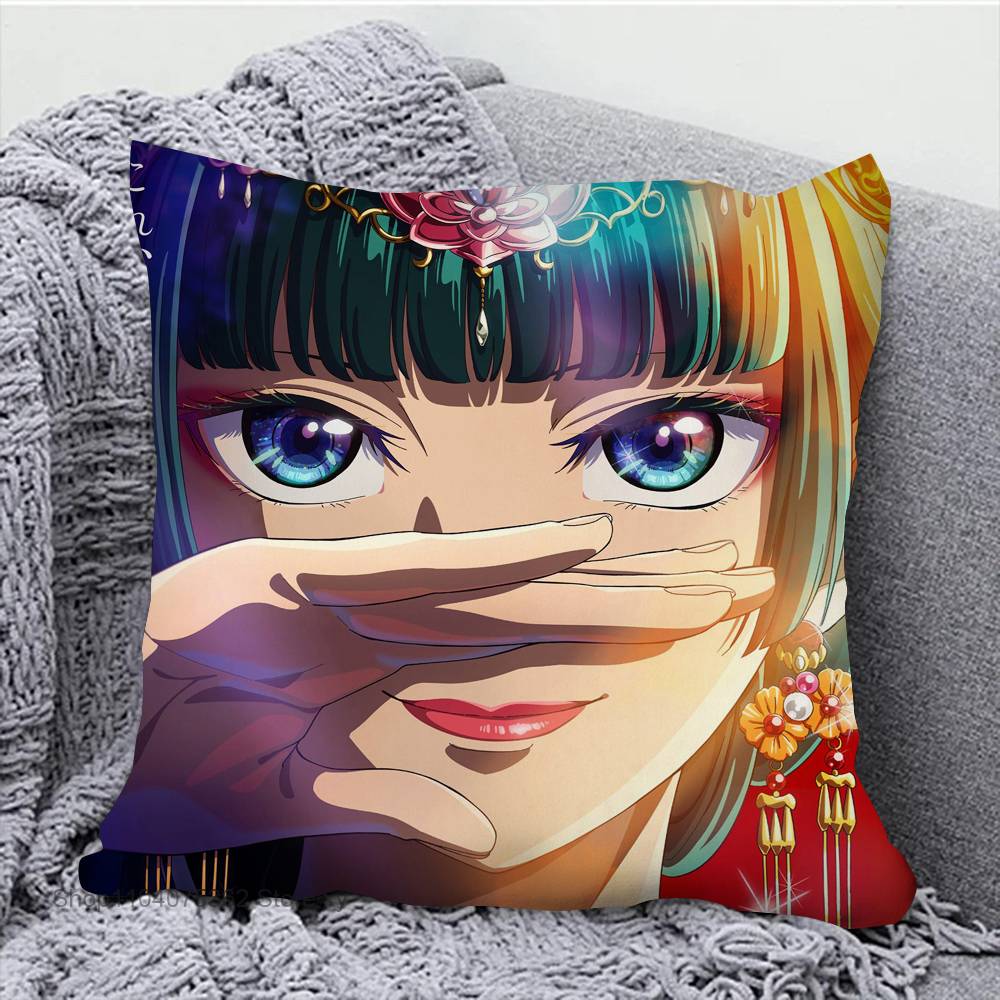 Anime Die Tagebücher der Apothekerin Kissenbezug Quadratisches Kissen Schlafzimmer Sofa Freizeit Komfortkissen Auto Wohnzimmer Heimdekoration