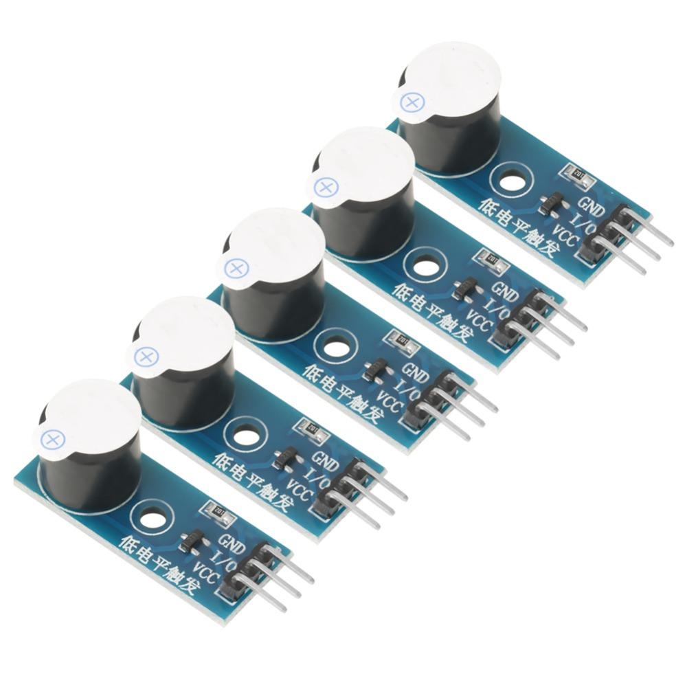 5Pcs 3.3V-5V Buzzer Module Active Active Alarm Module Electronic Module Buzzer Alarm Module  Timers
