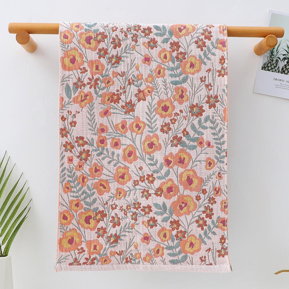 5 Layer Cotton Gauze Large Hand Towel Soft Bath Towel Cute Kitchen Towel  for Kids Children B