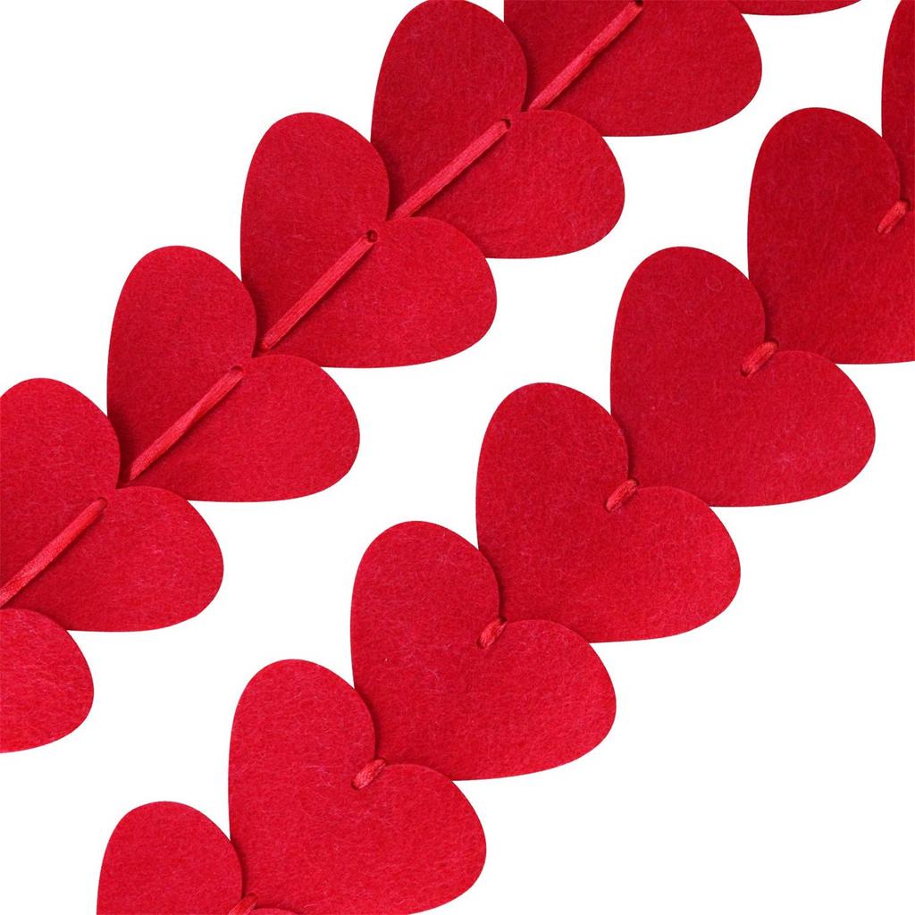 Heart Banner For Mother's Day Valentine's Day Decor, 72Pack  No DIY, Heart Garland