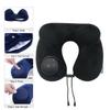 Portable Inflatable U-Shaped Neck Pillow for Travel, Office, Car & Airplane Nap Support