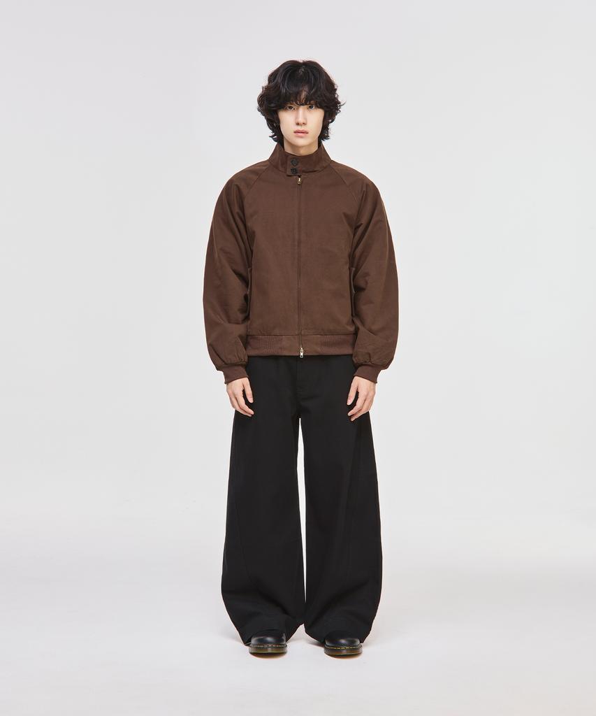 Signature Cotton Crop Harrington Jacket [Brown]