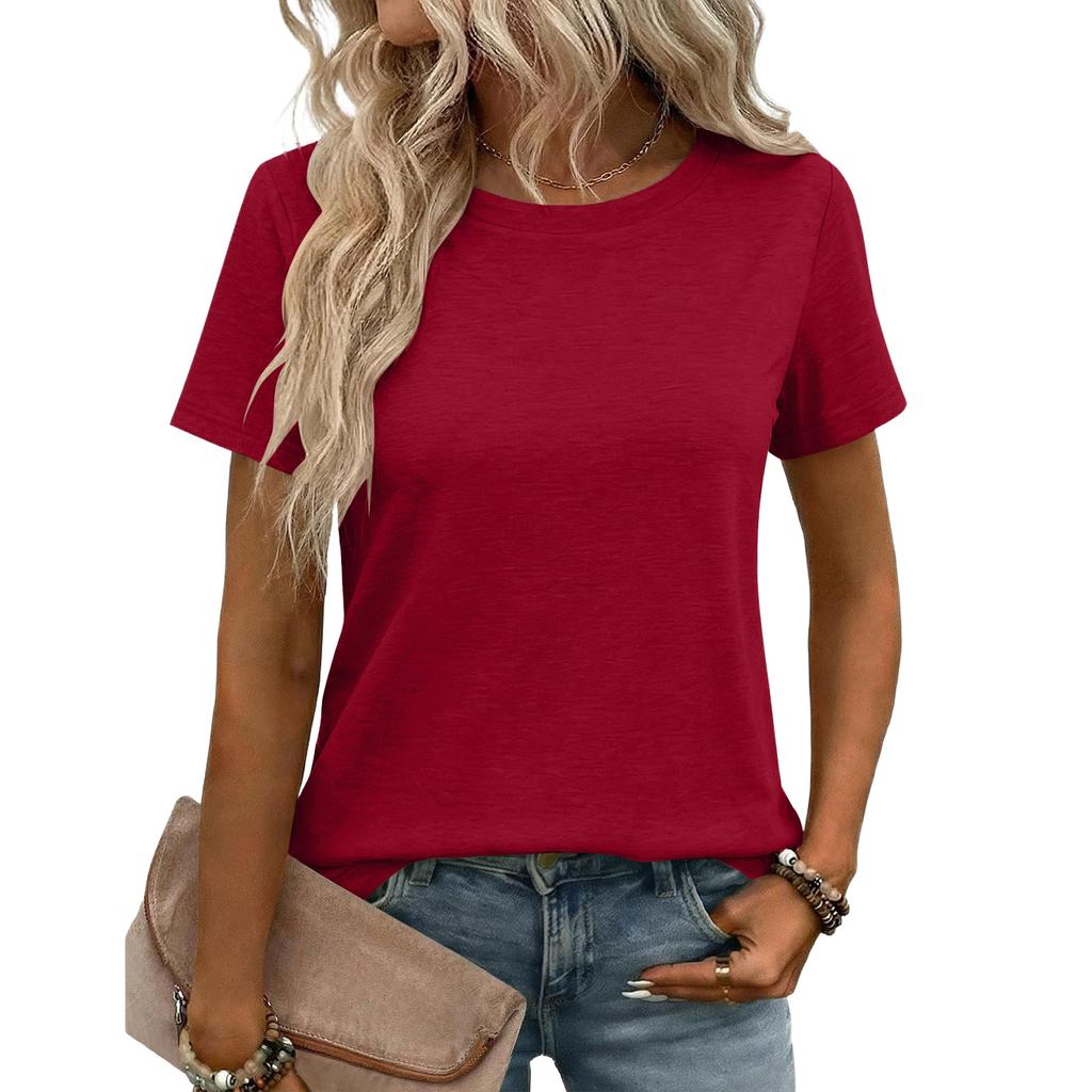 Damen Mode Lässiges T-Shirt Top mit lockerem Schnitt