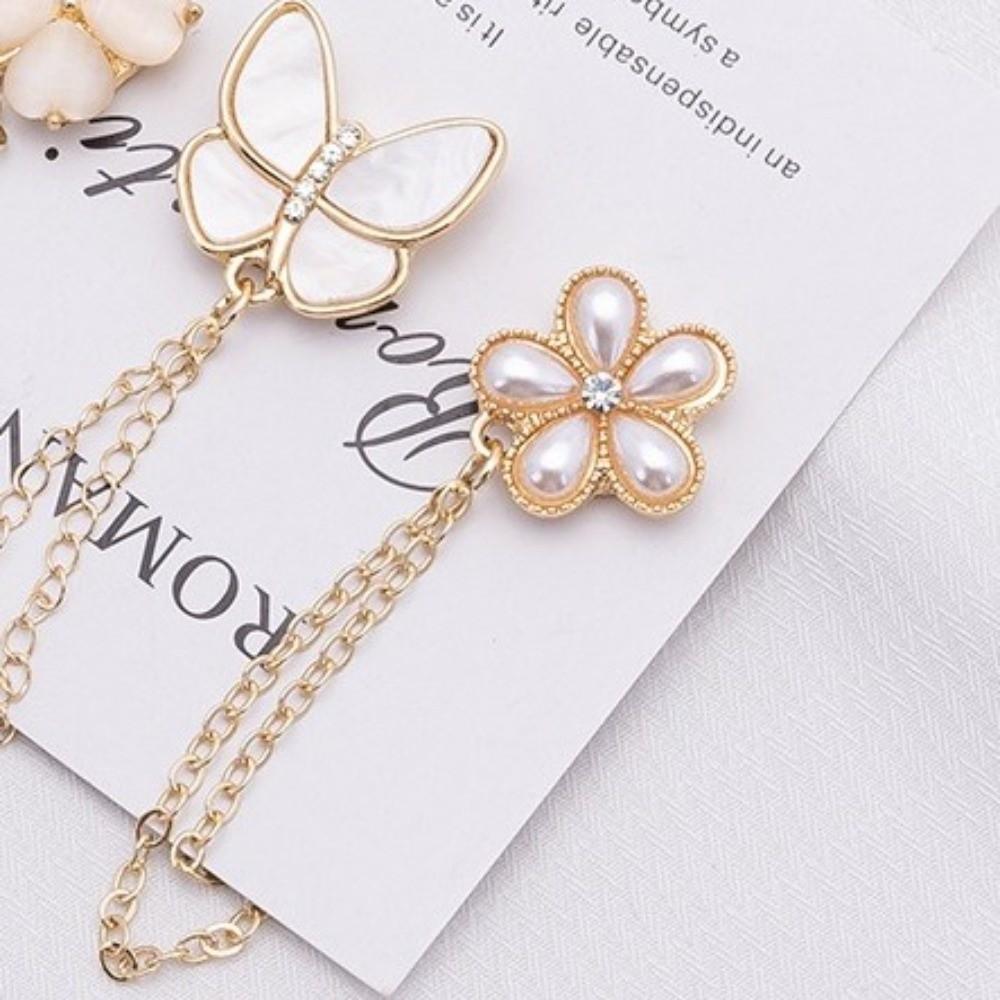 Adjustable Chain Metal Buttons Clip Seam Free Cuff Fixing Magnet Pin Clothing Magnetic Clasp  Pants