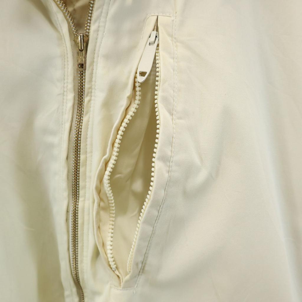 WOOLRICH 70s Vintage White Tag Mod coat XL Ivory TALON ZIP Men's Used