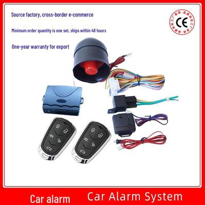 12V Universal Car Anti-Theft Alarm System with 433M Metal Frame Remote Control