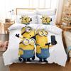 Juegos de Cama de Dibujos Animados Exquisito Juego de Suministros para la Cama M-Minions Funda Nórdica Juego de Colcha para Cama Juego de Cama Regalo de Cumpleaños de Lujo