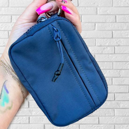 Portable Card Holder Mini Wallet Zipper Closure Multiple Compartments Waterproof Small Size Large Capacity Zip Keychain Pouch