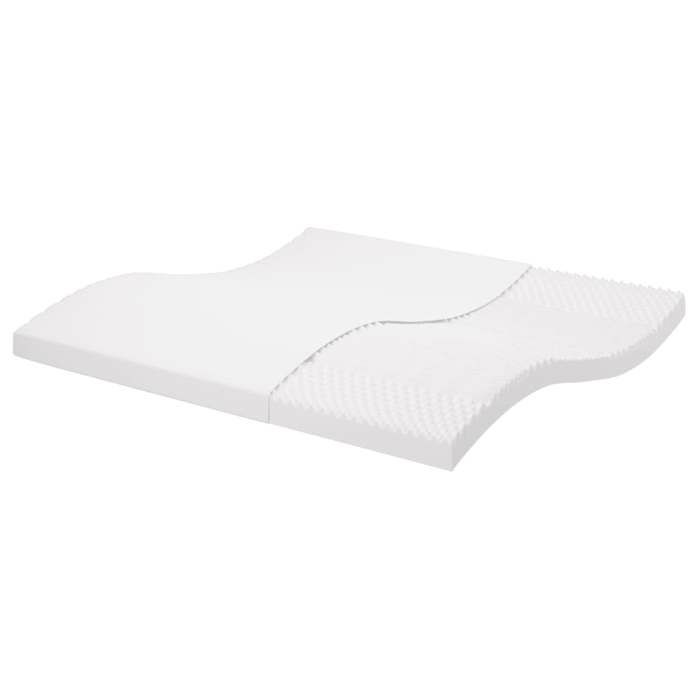 VidaXL Matelas en mousse blanc 200x200 cm 7 zones dureté 20 ILD,matelas de lit,matelas de lit de jour,matelas en mousse 356359