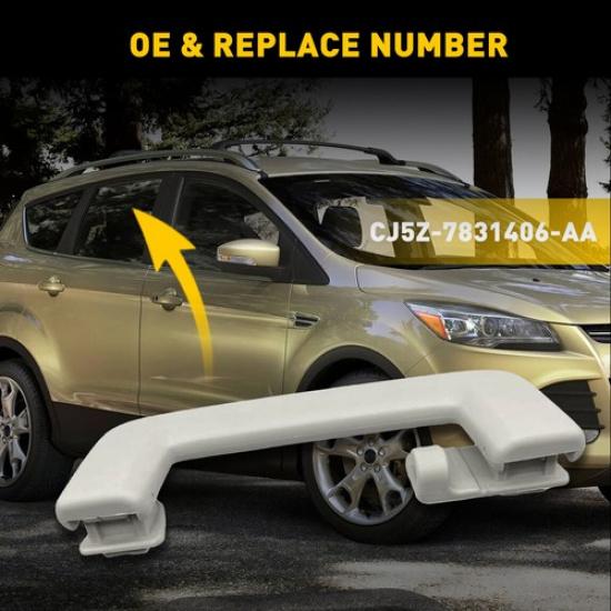 2PCS Light Gray Rear Roof Handle Pull Grab With Hook For Ford Escape 2013-