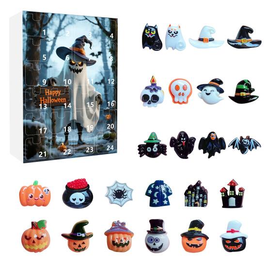 Halloweenský adventní kalendář 2025 24denní odpočítávací kalendář s 24 ks mini panenek Sběratelské figurky pro chlapce dívky teenagery dospělé