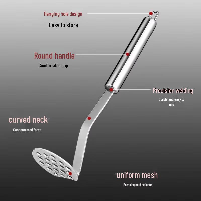 Zhaoran 5-Piece Stainless Steel Potato Masher Set